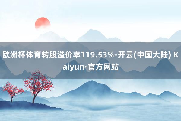 欧洲杯体育转股溢价率119.53%-开云(中国大陆) Kaiyun·官方网站