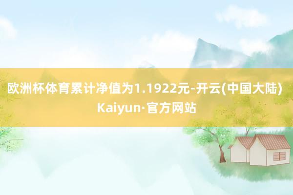 欧洲杯体育累计净值为1.1922元-开云(中国大陆) Kaiyun·官方网站