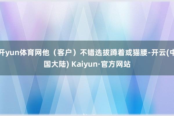 开yun体育网他（客户）不错选拔蹲着或猫腰-开云(中国大陆) Kaiyun·官方网站